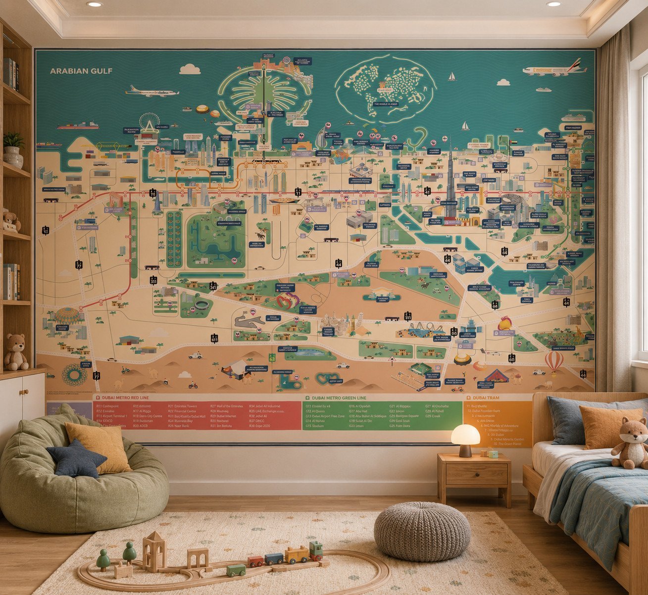 Gulf Explorer — Luxury Kids Wallpaper Dubai
