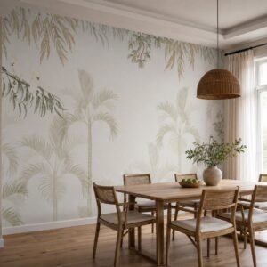 Gumleaf Hush — Luxury Floral Wallpaper Dubai