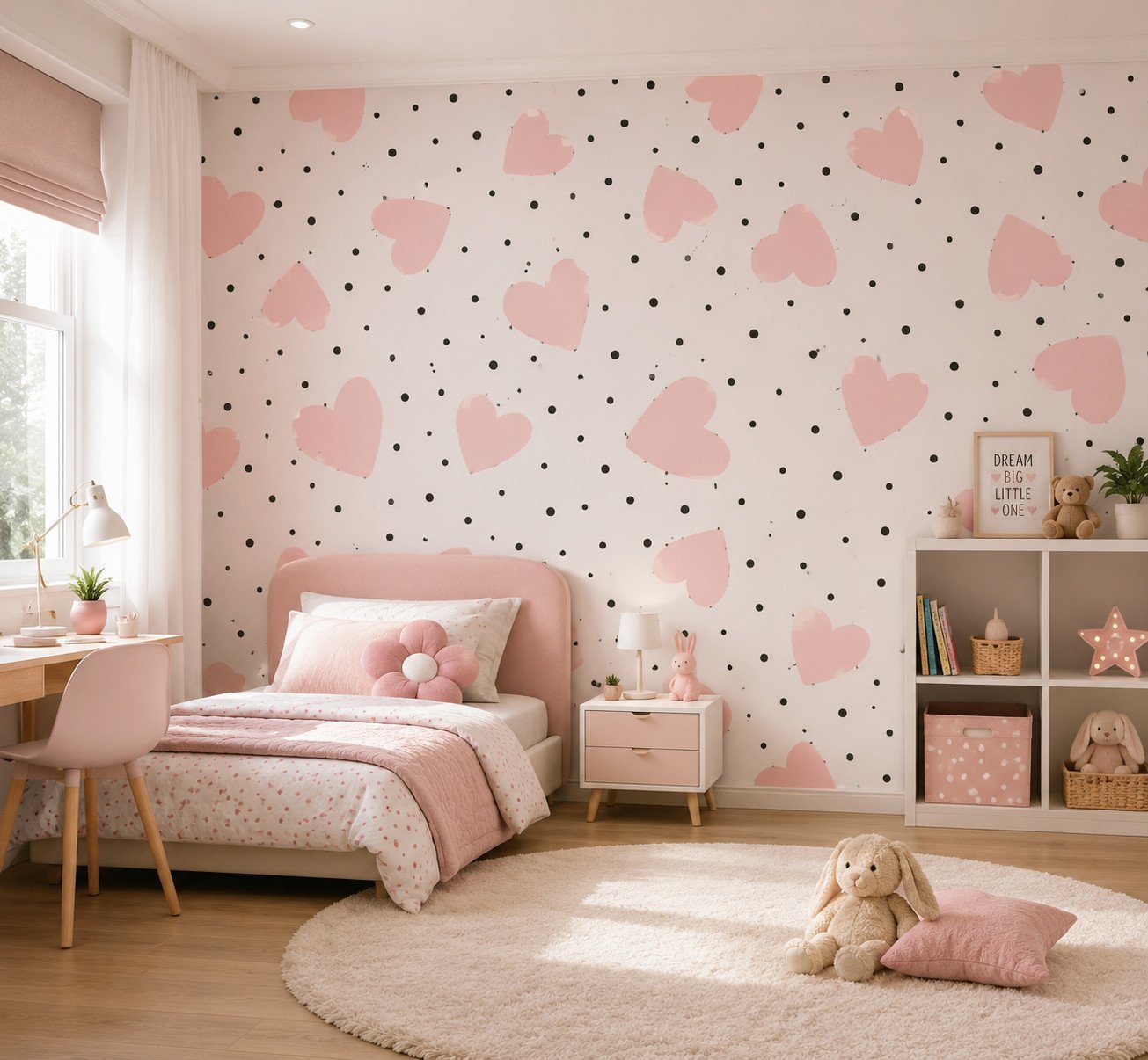 Heart Confetti — Luxury Kids Wallpaper Dubai