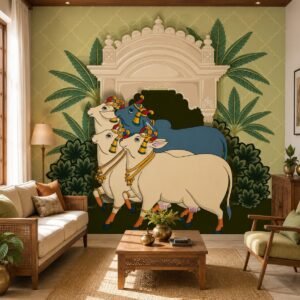 Heritage Herd — Luxury Floral Wallpaper Dubai