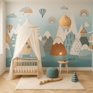 Hotair Valley — Luxury Kids Wallpaper Dubai