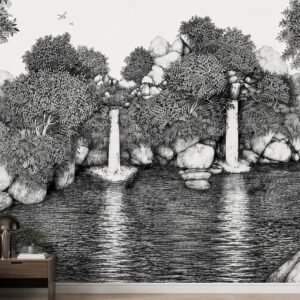 Inkwood Falls — Scenic Wallpaper Dubai