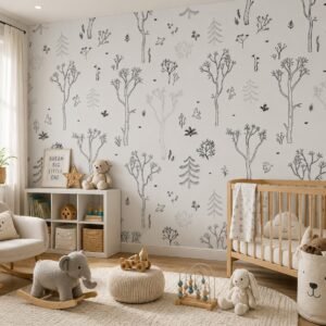 Inkwood Sprigs — Luxury Kids Wallpaper Dubai