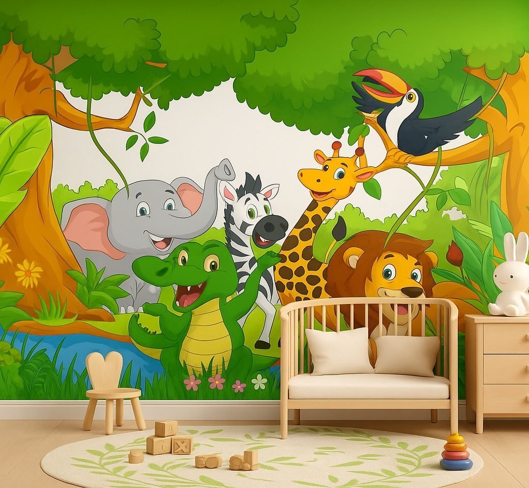Jungle Friends — Luxury Kids Wallpaper Dubai - Image 4