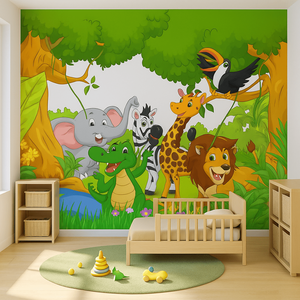 Jungle Friends — Luxury Kids Wallpaper Dubai