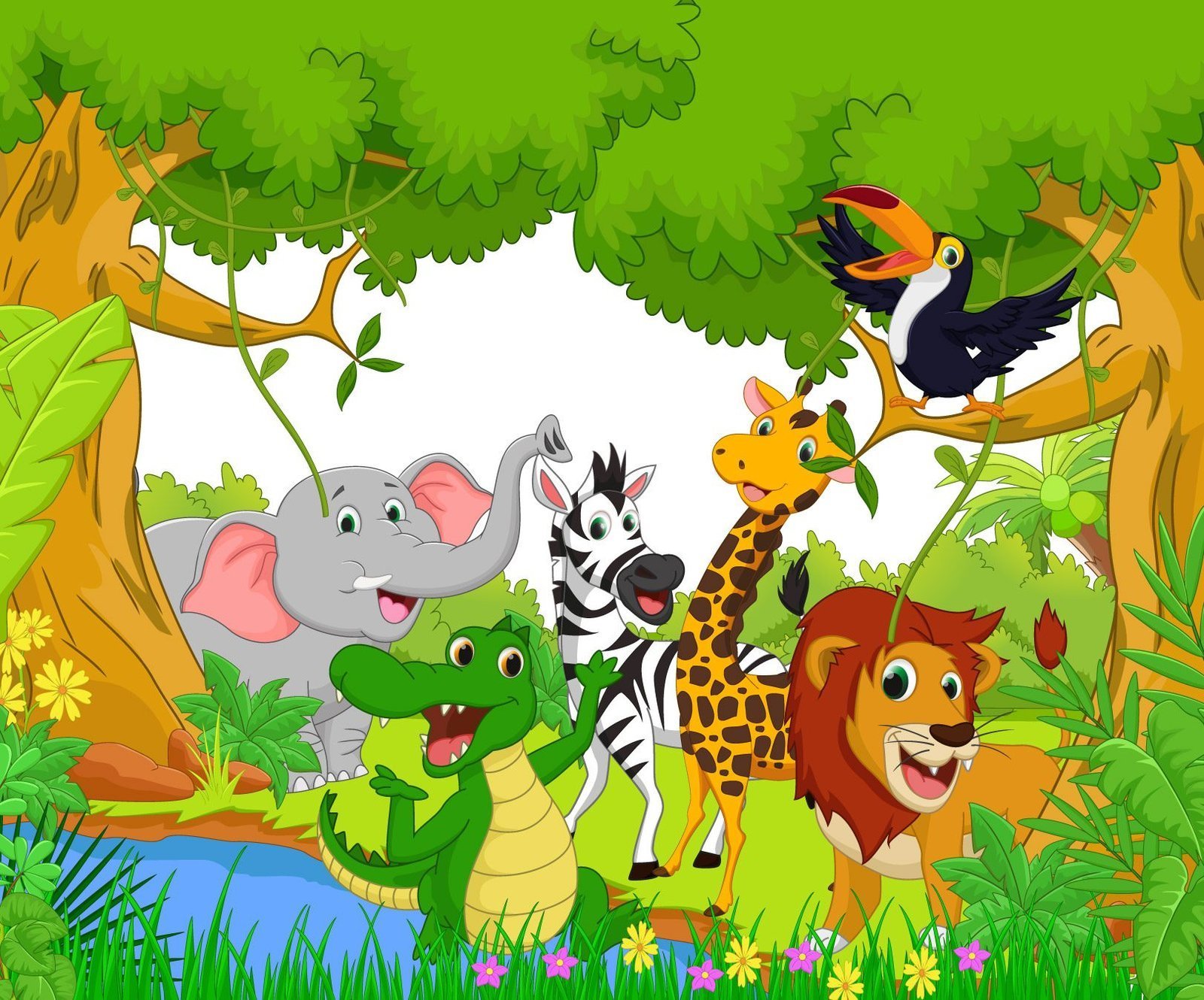 Jungle Friends — Luxury Kids Wallpaper Dubai - Image 2
