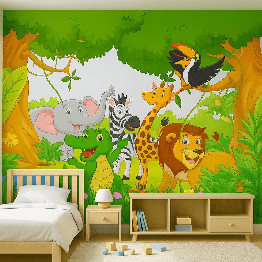 Jungle Friends — Luxury Kids Wallpaper Dubai - Image 3