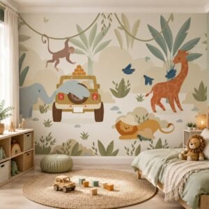 Jungle Parade — Luxury Kids Wallpaper Dubai