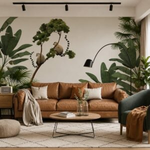 Jungle Perch — Luxury Floral Wallpaper Dubai