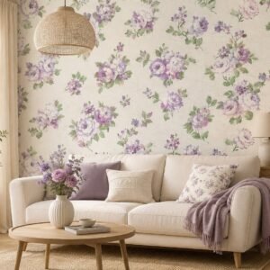 Lilac Keepsake — Luxury Floral Wallpaper Dubai