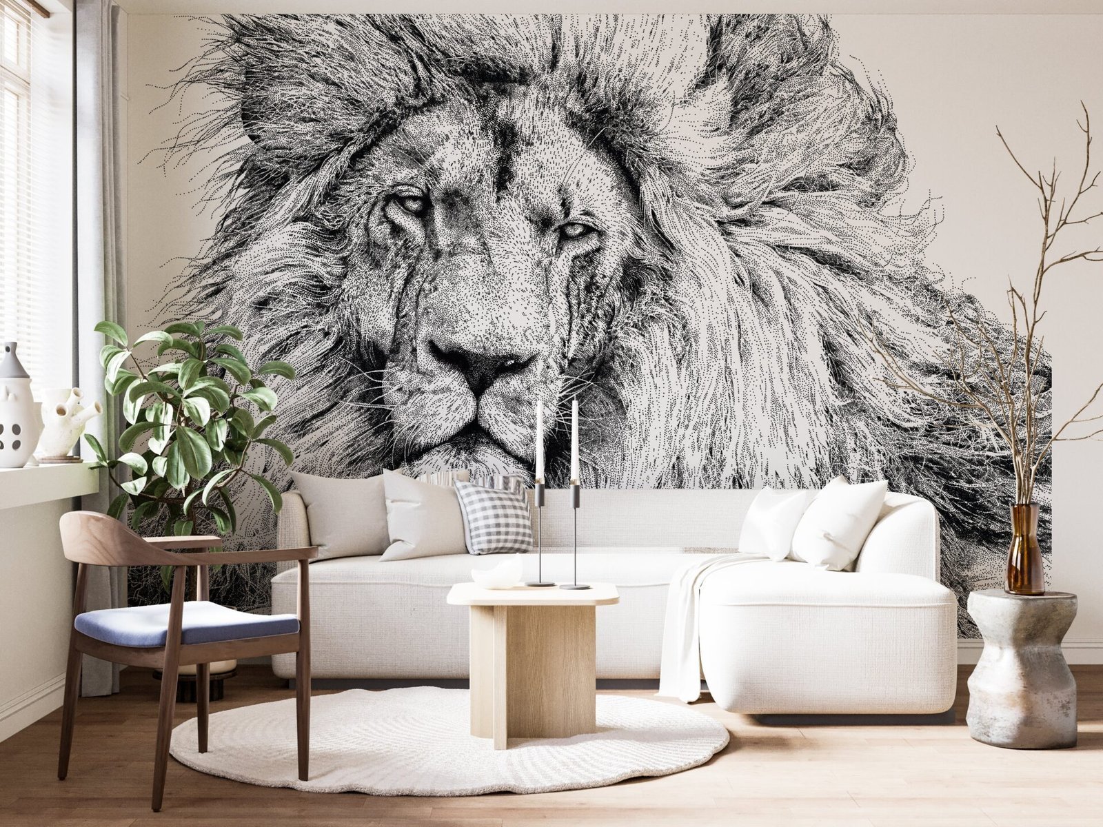 Lion Engraving — Luxury Kids Wallpaper Dubai - Image 2