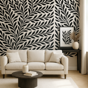 Midnight Branches — Luxury Floral Wallpaper Dubai