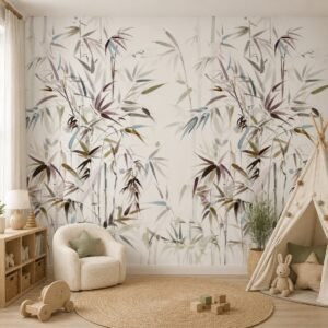 Misty Culms — Luxury Floral Wallpaper Dubai