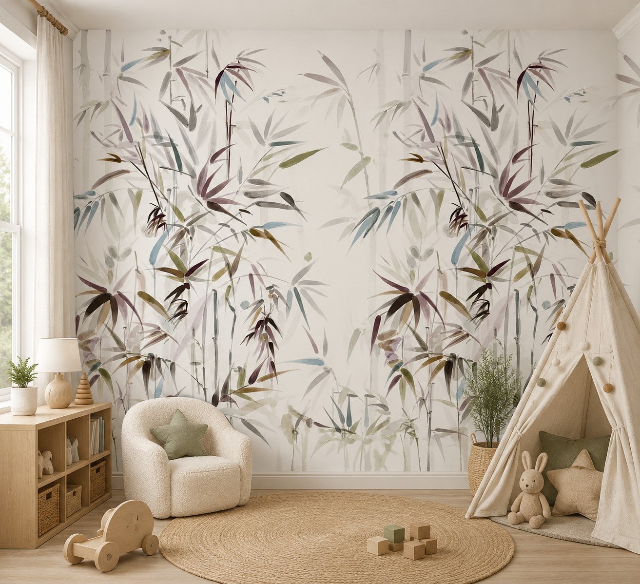 Misty Culms — Luxury Floral Wallpaper Dubai