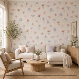 Misty Florals — Luxury Floral Wallpaper Dubai