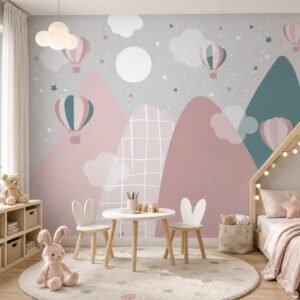 Moonlit Ascent — Luxury Kids Wallpaper Dubai