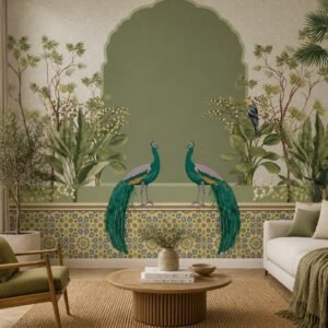 Mughal Aviary — Luxury Floral Wallpaper Dubai
