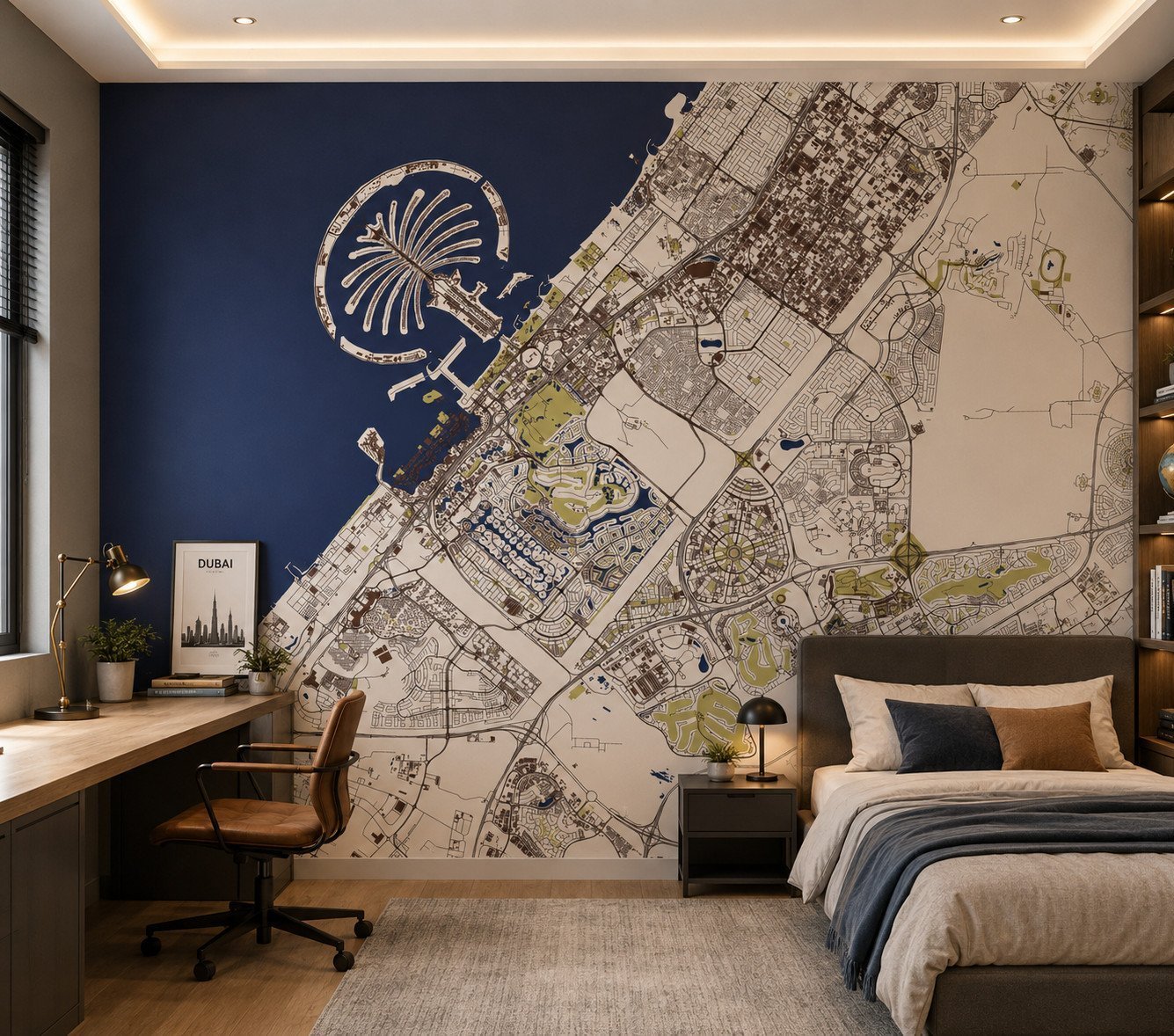 Nautic Districts — Map & Mural Wallpaper Dubai - Image 3