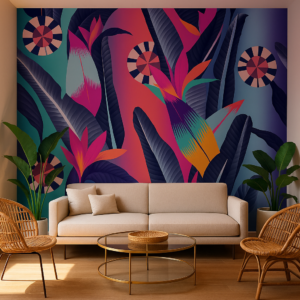 Neon Tropical — Modern Wallpaper Dubai