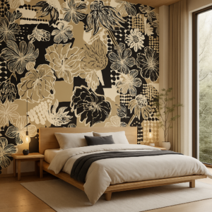 Noir Petals — Modern Wallpaper Dubai