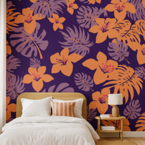 Orchid Dusk — Luxury Floral Wallpaper Dubai