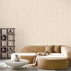 Linen Geometry — Plain & Textured Wallpaper Dubai