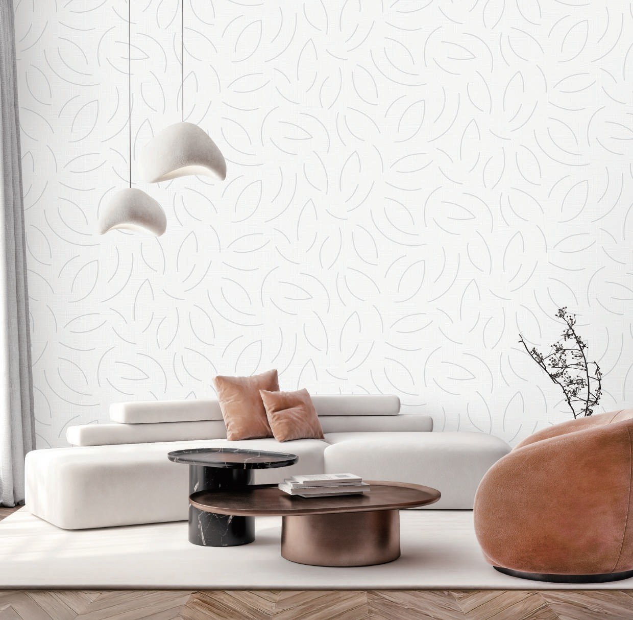 Ivory Loop — Plain & Textured Wallpaper Dubai