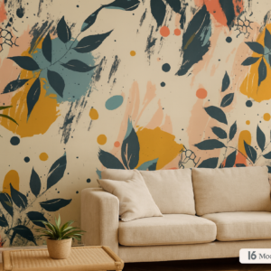 Painterly Botanica — Plain & Textured Wallpaper Dubai