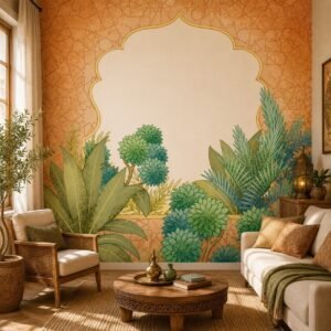 Palace Fronds — Luxury Floral Wallpaper Dubai