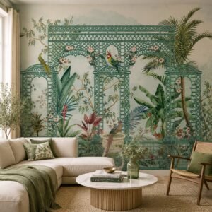 Palm Trellis — Luxury Floral Wallpaper Dubai