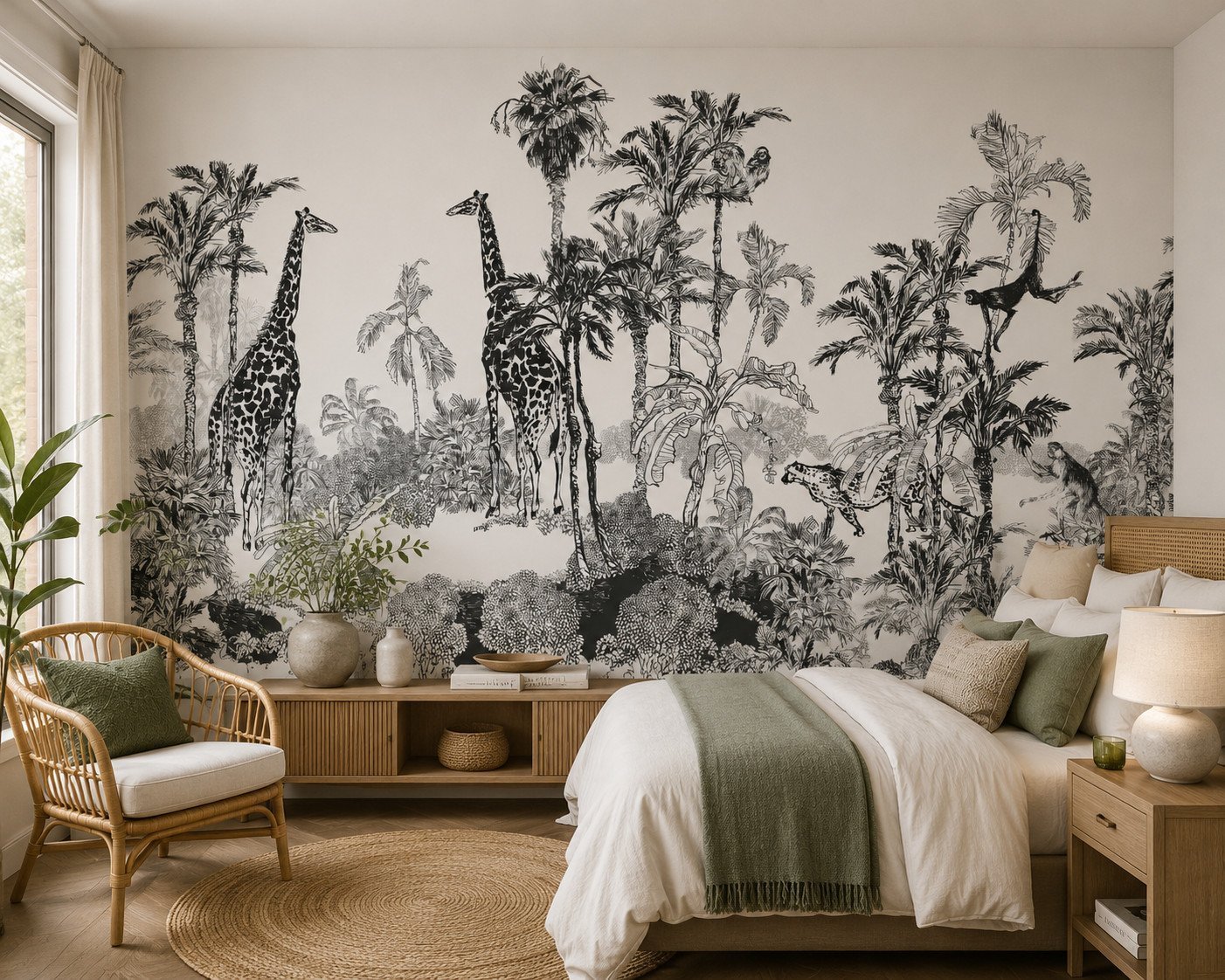 Palmera Fauna — Luxury Floral Wallpaper Dubai
