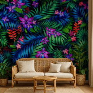 Paradise Lush — Luxury Floral Wallpaper Dubai