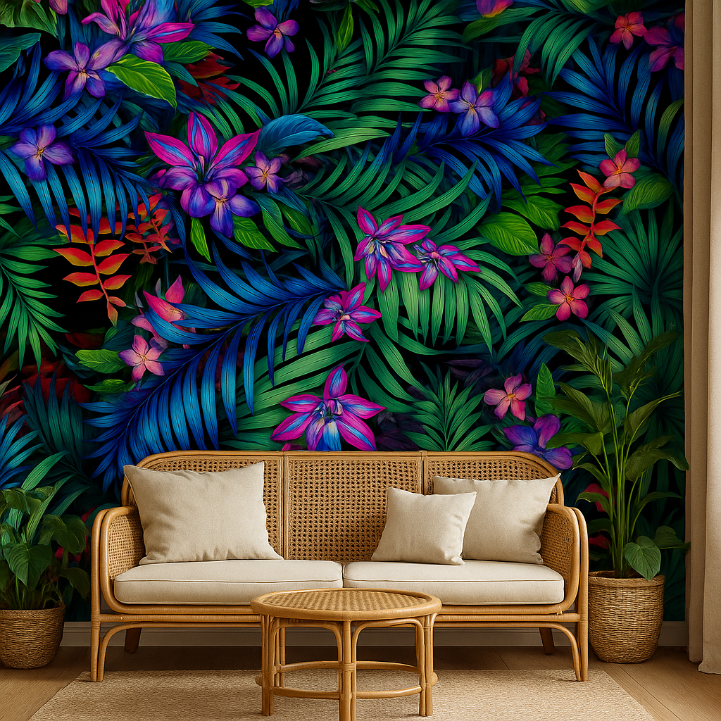 Paradise Lush — Luxury Floral Wallpaper Dubai