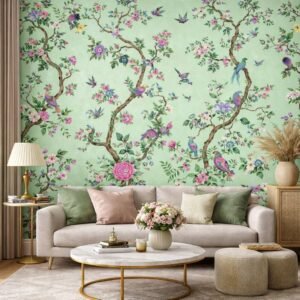 Pastel Dynasty — Luxury Floral Wallpaper Dubai