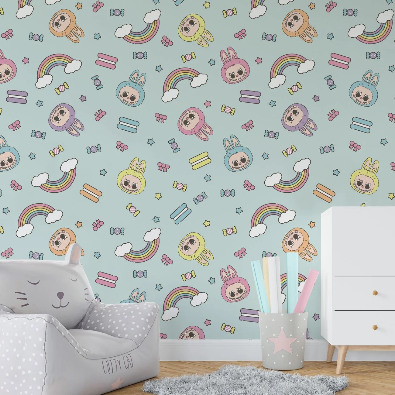 Pastel Trinkets — Luxury Kids Wallpaper Dubai - Image 2