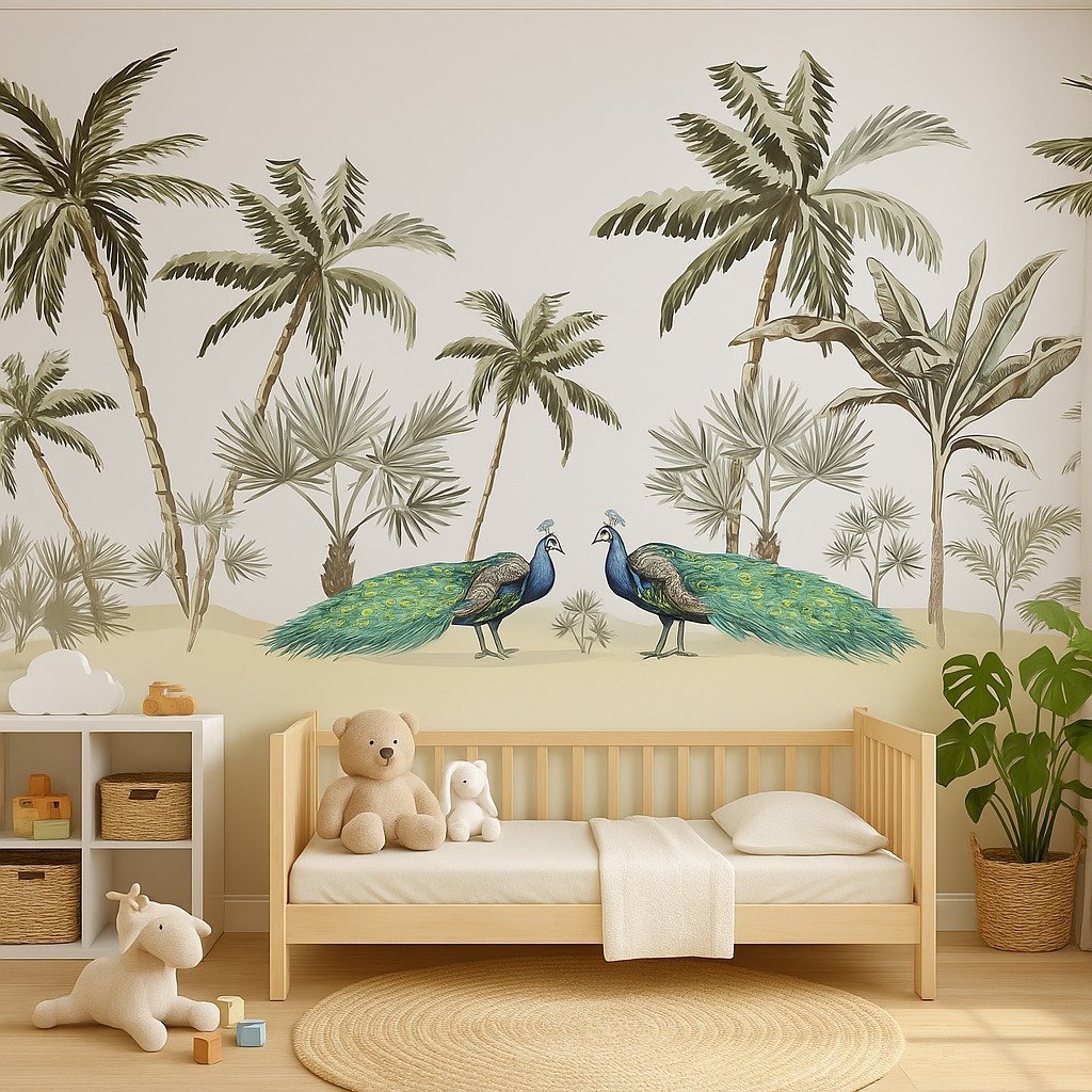 Peacock Grove — Luxury Kids Wallpaper Dubai