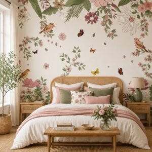 Petal Aviary — Luxury Kids Wallpaper Dubai