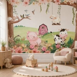 Petal Pasture — Luxury Kids Wallpaper Dubai