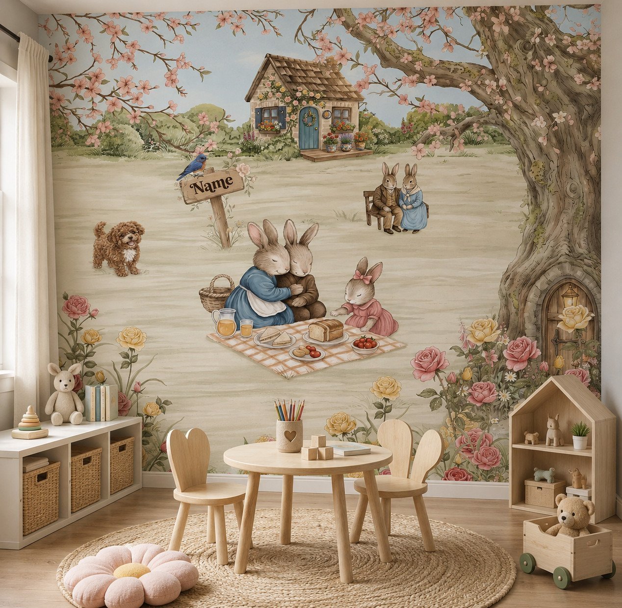 Petal Picnic — Luxury Kids Wallpaper Dubai