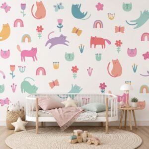Petal Purr — Luxury Kids Wallpaper Dubai