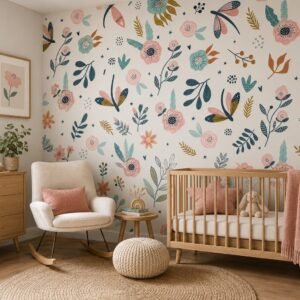 Petal Wings — Luxury Floral Wallpaper Dubai