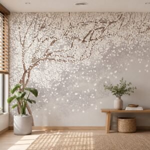 Petaline Drift — Luxury Floral Wallpaper Dubai
