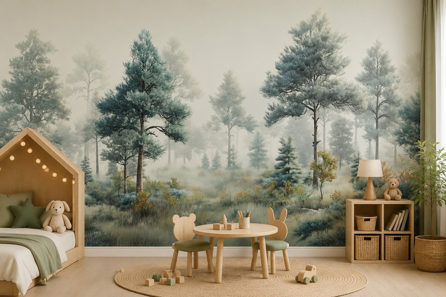 Pineglass Grove — Luxury Floral Wallpaper Dubai