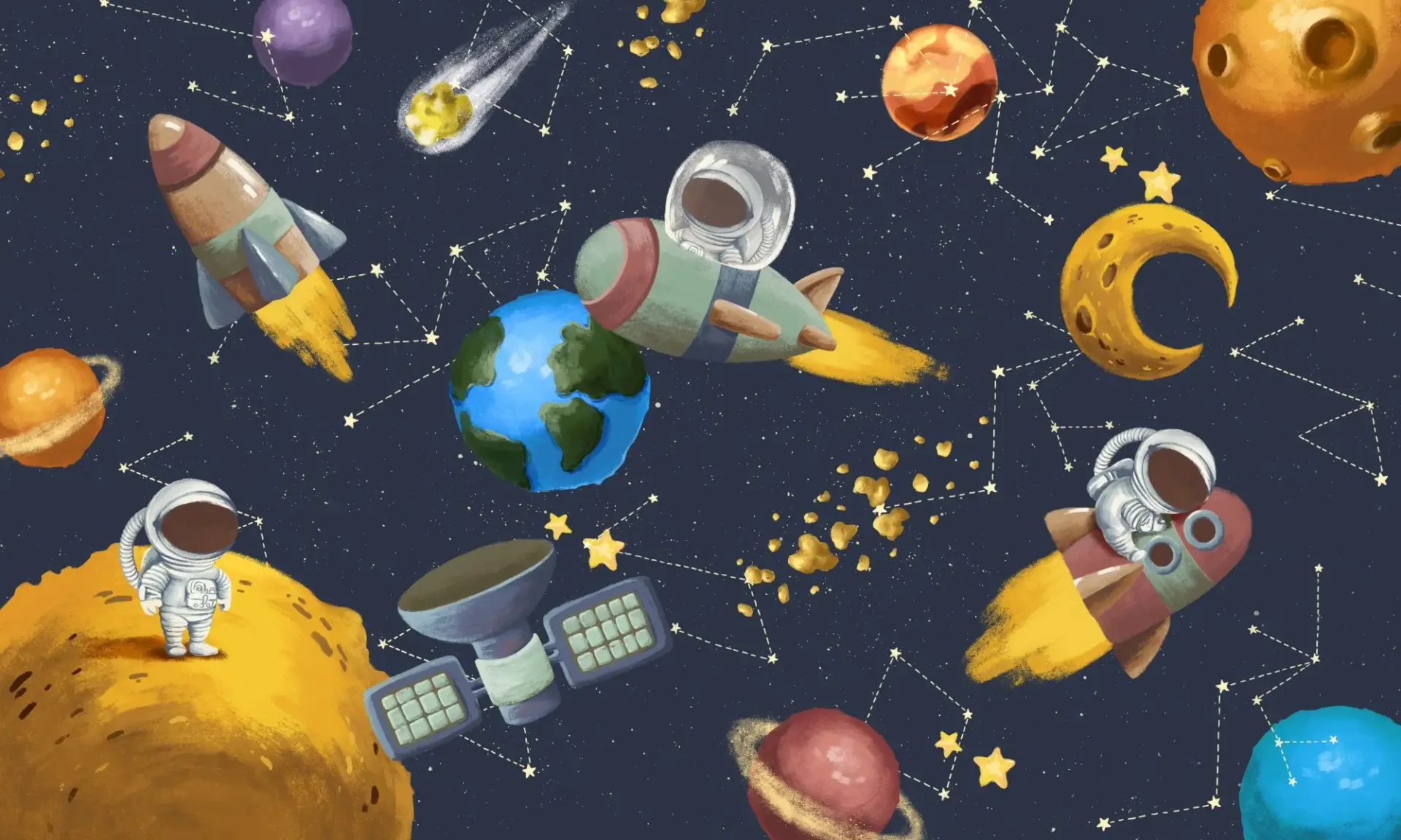 Planetary Quest — Luxury Kids Wallpaper Dubai - Image 2