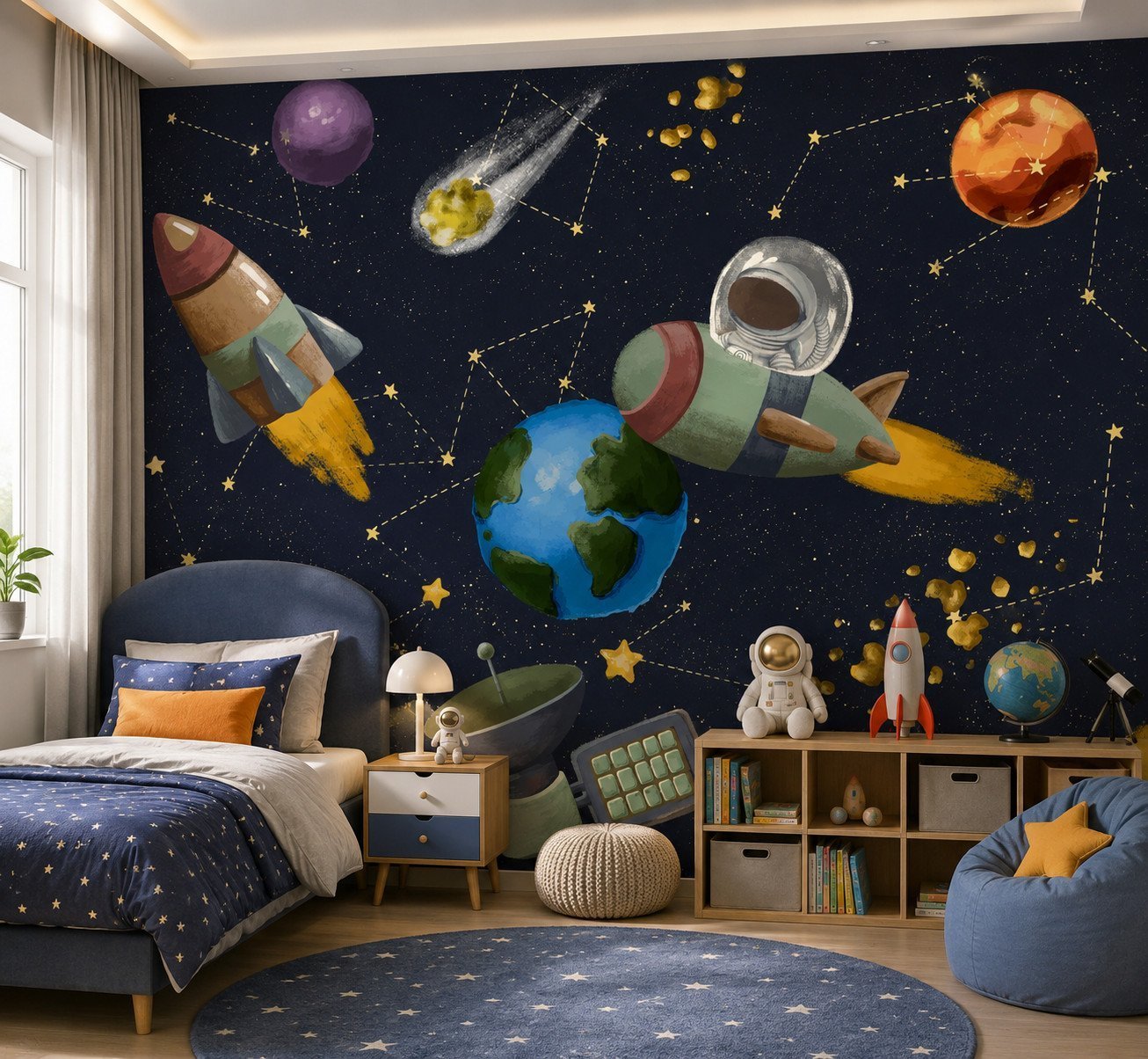 Planetary Quest — Luxury Kids Wallpaper Dubai