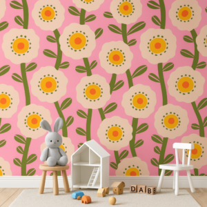 Playful Daisy — Luxury Floral Wallpaper Dubai