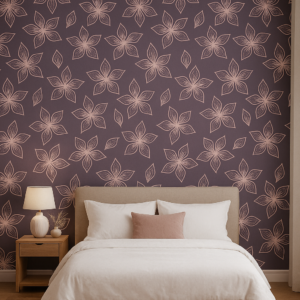 Plum Petal — Luxury Floral Wallpaper Dubai