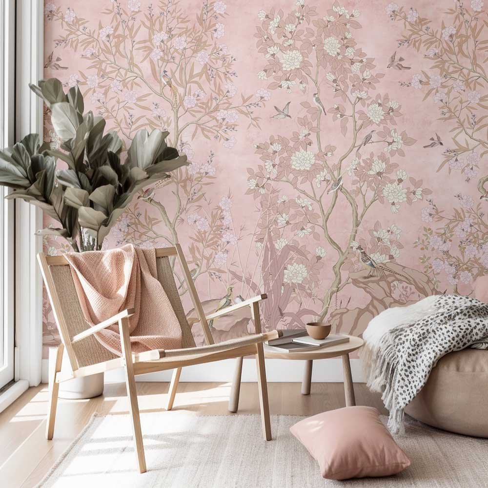 Powdered Blossom — Luxury Floral Wallpaper Dubai