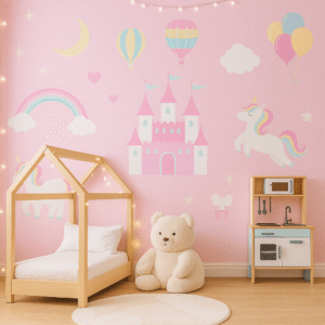 Rainbow Castle — Luxury Kids Wallpaper Dubai
