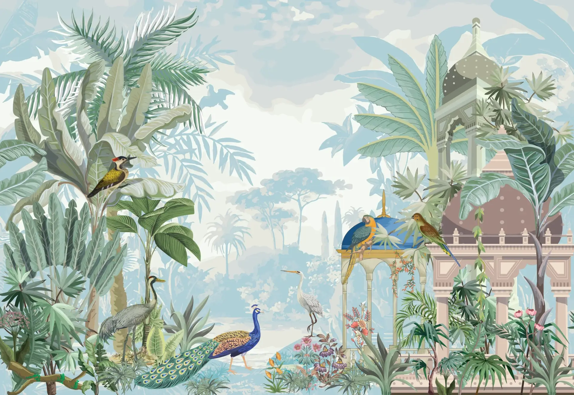 Regal Tropicana — Luxury Floral Wallpaper Dubai - Image 2